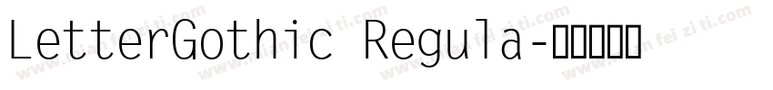 LetterGothic Regula字体转换